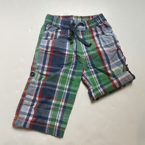 Baby Boden Plaid Roll Up Pants Convert To Shorts